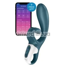 Вібратор Satisfyer Hug Me, синій - Фото №1
