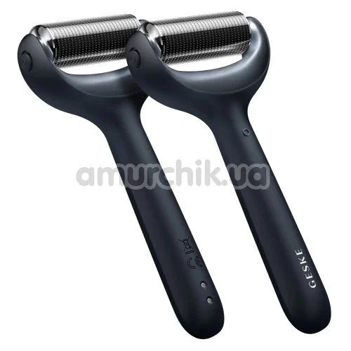 Массажер-роллер для лица и тела с микроиглами Geske MicroNeedle Face & Body Roller 8 in 1, черный