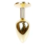Анальна пробка з синім кристалом Exclusivity Jewellery Gold Plug, золота - Фото №5