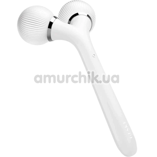 Ультразвуковий масажер Geske Sonic Facial & Body Roller 4 in 1, біло-срібний