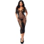 Платье Leg Avenue Seamless Net And Lace Dress, черное - Фото №1