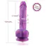 Вибратор-насадка Hismith Vibrating Silicone Dildo 8.38, фиолетовый - Фото №4