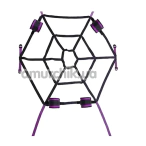 Бондажний набір Roomfun Spider Web Bed, чорно-фіолетовий - Фото №1