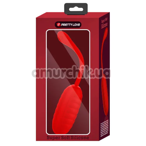 Віброяйце Pretty Love Kirk Super Soft Silicone, червоне