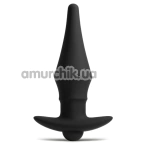 Анальная пробка с вибрацией So Divine Rechargeable Vibrating Silicone Butt Plug, черная - Фото №1