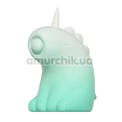 Кліторальний вібратор з пульсацією Univibe Sexy Unicorn, біло-бірюзовий