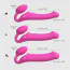 Безремневой страпон с вибрацией Strap-On-Me Vibrating Bendable Strap-On M, розовый - Фото №6