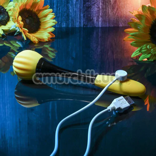 Вибратор Gender X Sunflower, черно-желтый