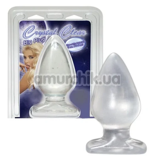 Анальная пробка большая Crystal Clear Big Plug