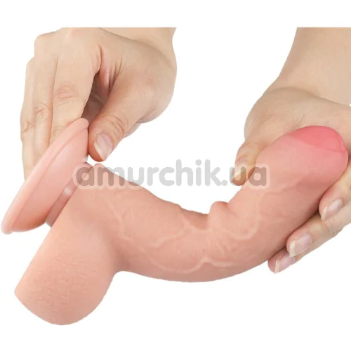 Фаллоимитатор Sliding-Skin Dual Layer Dong 7 с закрытой головкой, телесный