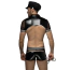 Костюм полицейского JSY Sexy Lingerie 2315, черный: трусы + топ с галстуком + фуражка + наручники - Фото №5