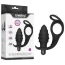 Анальная пробка с эрекционным кольцом и вибрацией Ass-Rasca Vibrating Plug Combo, черная - Фото №6