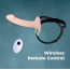 Порожній страпон з вібрацією Erection Agents Vibrating Hollow Strap On With Ball Ring 9.5, тілесний - Фото №5