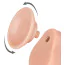 Фаллоимитатор Sliding-Skin Dual Layer Dong 7 с закрытой головкой, телесный - Фото №4