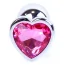 Анальна пробка з рожевим кристалом Exclusivity Jewellery Silver Heart Plug, срібна - Фото №4