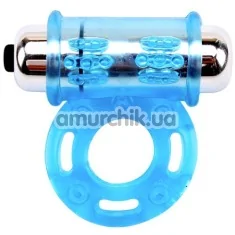 Виброкольцо Get Lock Vibrating Bull Ring, голубое - Фото №1