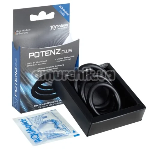 Набор из 3 эрекционных колец PotenzPlus, черный