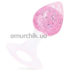 Анальная пробка Liebe Seele Crystal Heart-Shaped Anal Plug Medium, розовая - Фото №1