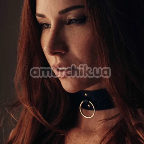 Ошейник с поводком Bijoux Indiscrets Maze Wide Chocker, чёрный