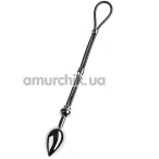 Эрекционное кольцо с анальной пробкой Malesation Cock-Grip mit Alu-Plug gross, серебряное - Фото №1