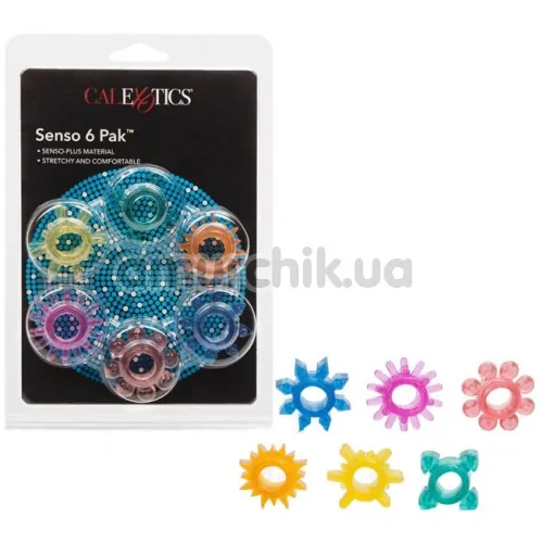 Эрекционное кольцо CalExotics Senso 6 Pak, в ассортименте