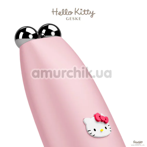 Мікрострумова ручка для підтяжки шкіри обличчя Geske MicroCurrent Face-Lift Pen 6 in 1 - Hello Kitty, світло-рожева