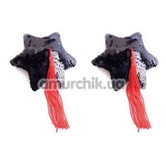 Прикраси для сосків Star Shape Sequin Pasties, чорні - Фото №1