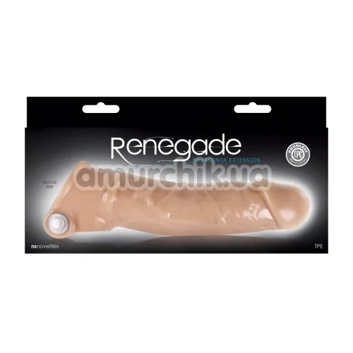 Насадка на пеніс з вібрацією Renegade Manaconda Extension, тілесна