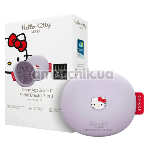 Щетка для лица Geske Facial Brush 3 in 1 - Hello Kitty, сиреневая