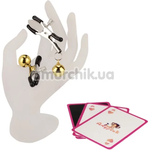 Зажимы для сосков Nipple Golden Bells с колокольчиками, золотые