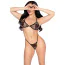 Комплект Leg Avenue Fishnet Bra Top and G-String Panty, чорний: бюстгальтер + трусики-стрінги - Фото №3