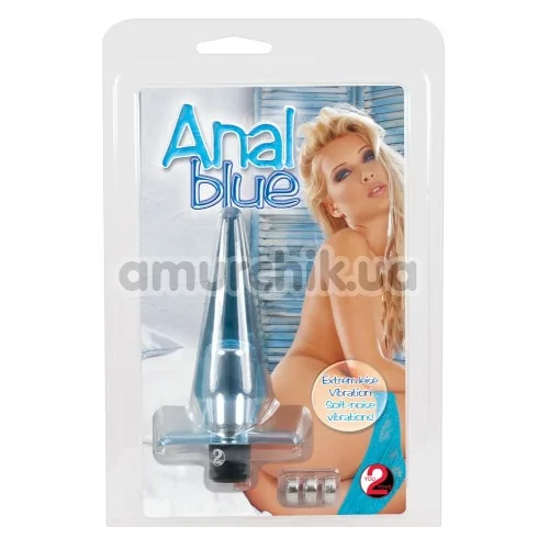 Анальна пробка з вібрацією Anal Blue vibro Buttplug