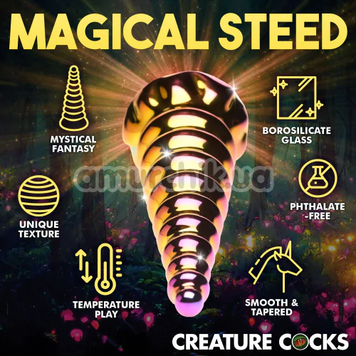 Фаллоимитатор Creature Cocks Twilight, розово-желтый