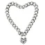 Нашийник DS Fetish Metal Collar With Heart, срібний - Фото №1