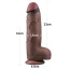 Фаллоимитатор Dual-Layered Silicone Nature Cock LV411063, коричневый - Фото №2