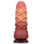 Фалоімітатор Dual-Layered Silicone Nature Cock LV411072, коричневий - Фото №4