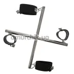 Фиксаторы для рук и ног Blaze Luxury Fetish Hog-Tie Cross Bar, чёрные - Фото №1