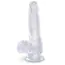 Фаллоимитатор King Cock Clear 6 Cock With Balls, прозрачный - Фото №1