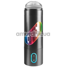 Симулятор орального сексу з ротацією PDX Extreme Rechargeable Roto-Bator Mouth, прозорий - Фото №1