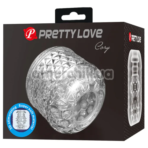 Мастурбатор Pretty Love Cary, прозорий