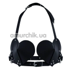 Бюстгальтер Feral Feelings Hearts Bra Leather, черный - Фото №1