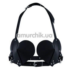 Бюстгальтер Feral Feelings Hearts Bra Leather, черный - Фото №1