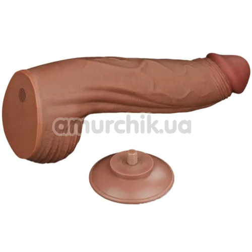 Фаллоимитатор Sliding-Skin Dual Layer Dong King Sized 12, светло-коричневый
