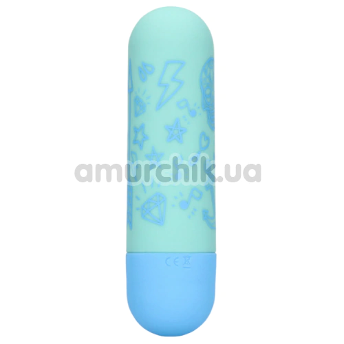 Кліторальний вібратор Shots S-Line Sweet Vibrating Pussy Bullets I'm Drawn To You, бірюзовий