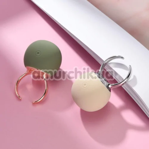 Кліторальний вібратор Sweet Em Velvet Lure Ring, зелений