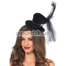 Капелюх Leg Avenue Steampunk Velvet Mini Top Hat, чорний - Фото №1