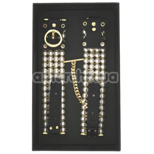 Фиксаторы для рук Guilty Pleasure Soiree Pearl Handcuffs, черно-золотые