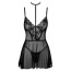Комплект Kissable First Kiss Babydoll Set, чорний: пеньюар + трусики-стрінги - Фото №6
