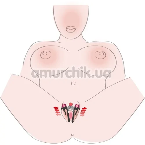 Вагінальний розширювач зі стимулятором точки G Intimate Spreader Strong, чорний