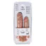 Двойной фаллоимитатор Virgite Realistics Dual Layer Double R30, телесный - Фото №4